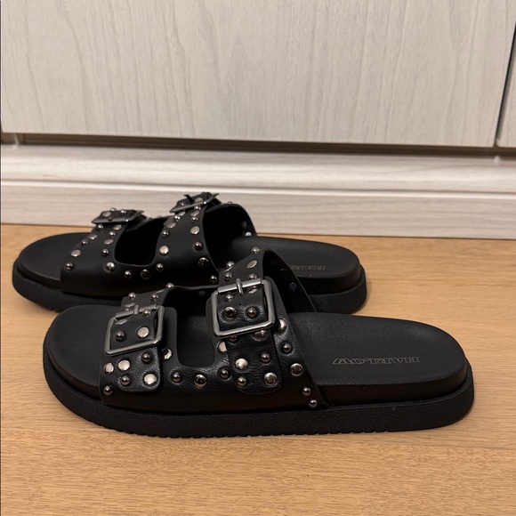 Harlow Shoes - Harlow Black Studded Sandals